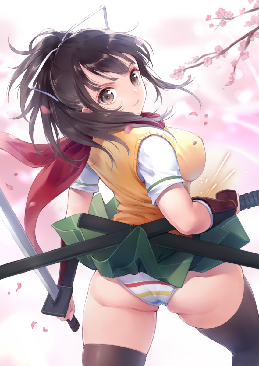 ass, asuka_(senran_kagura), black_hair, breasts, highres, large_breasts, minato_asuka, ninja