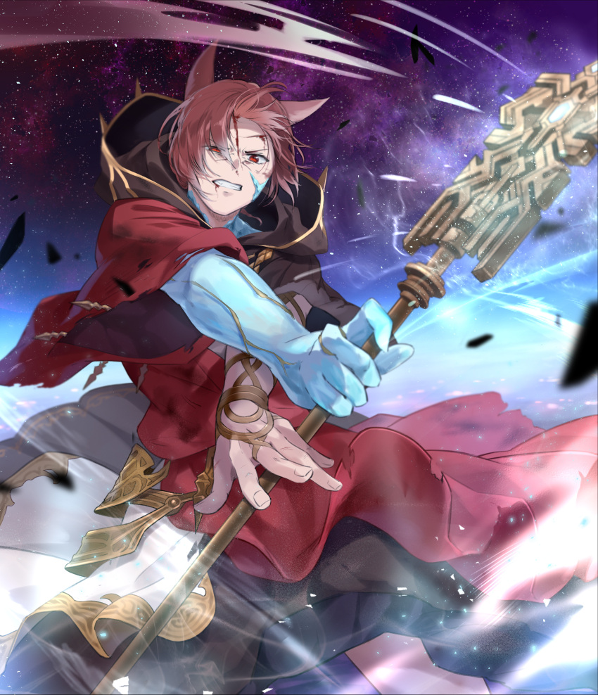1boy, animal_ears, babape, bangs, bleeding, blood, cat_boy, cat_ears