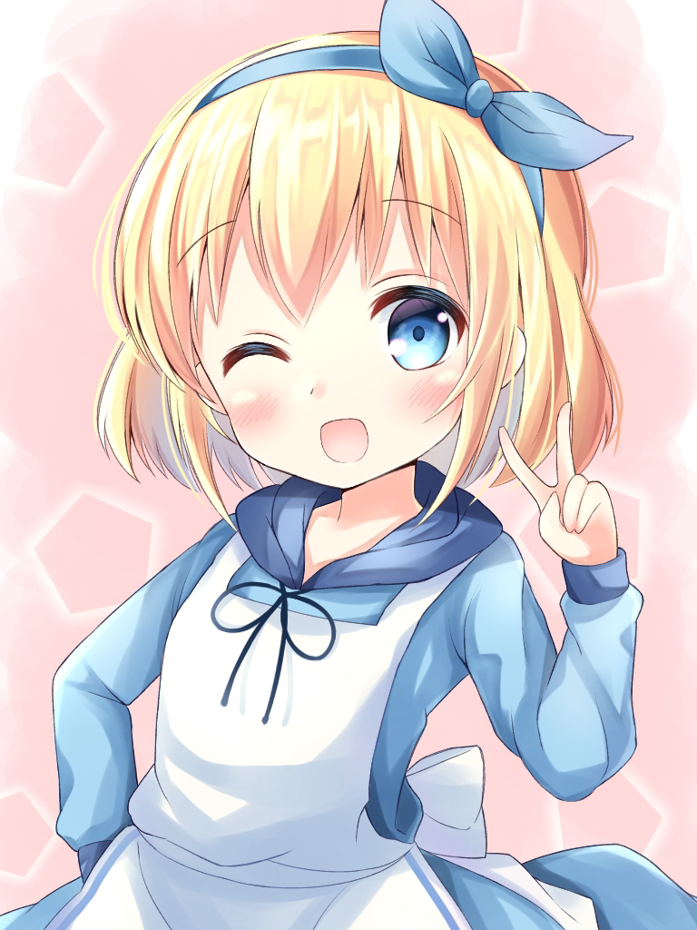 1girl, :d, blonde_hair, blue_bow, blue_eyes, bow, eyebrows_visible_through_hair, hairband