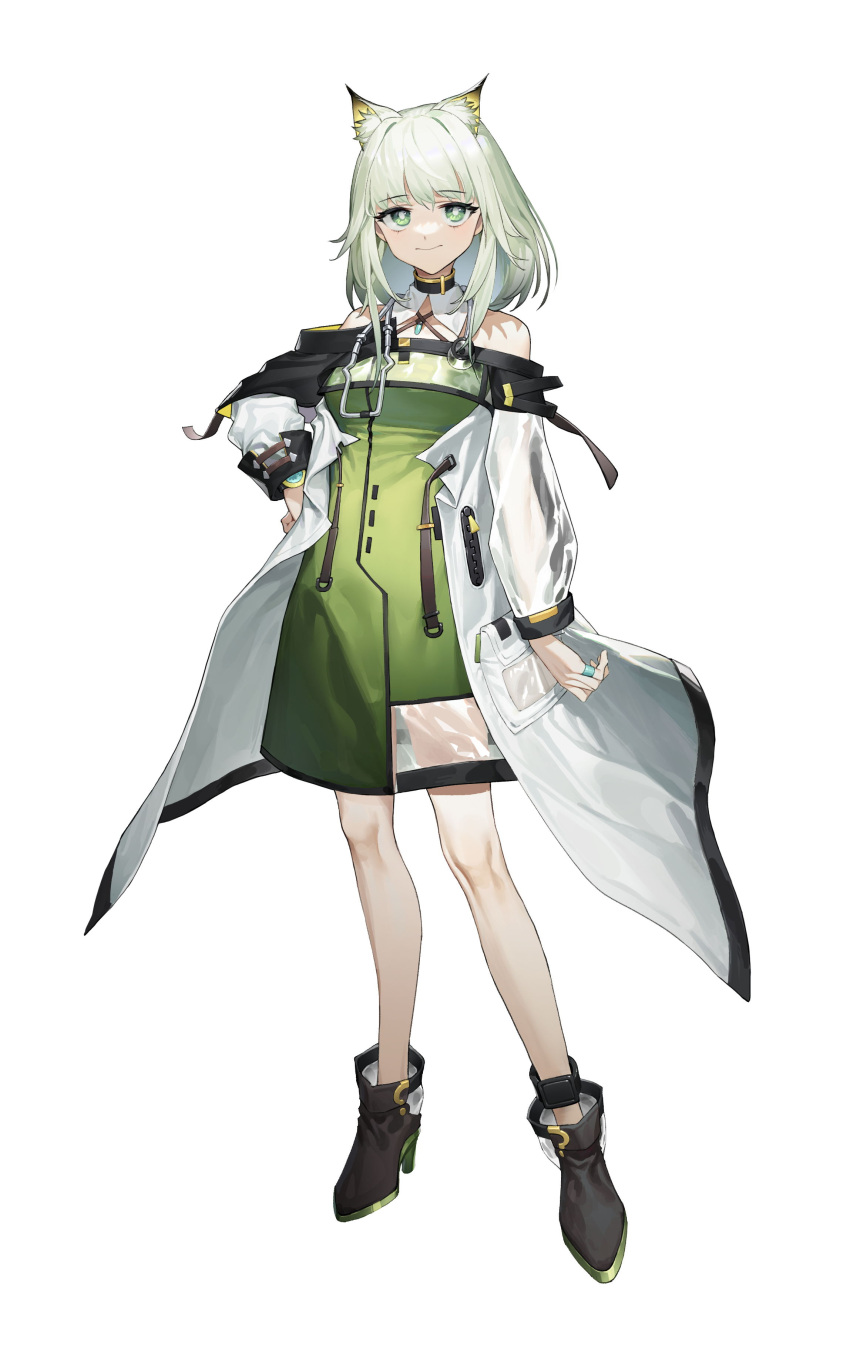 1girl, absurdres, animal_ear_fluff, animal_ears, arknights, bangs, bare_legs, bare_shoulders
