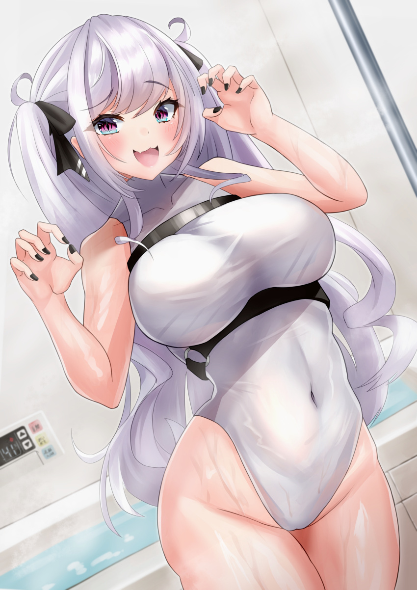1girl, absurdres, azur_lane, bath, bathroom, bathtub, bouhuuu, breasts