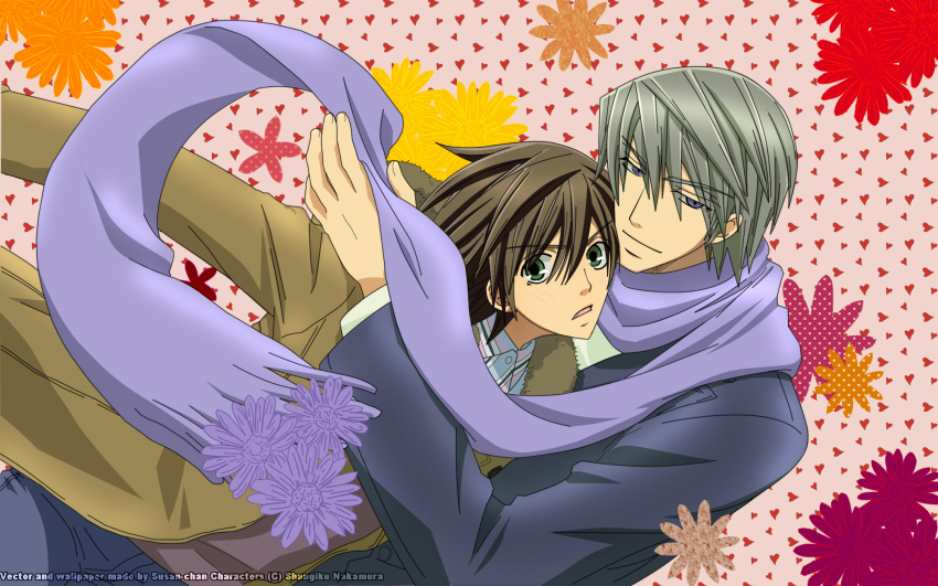 akihiko_usami, junjou_romantica, male, misaki_takahashi, nakamura_shungiku, signed, yaoi
