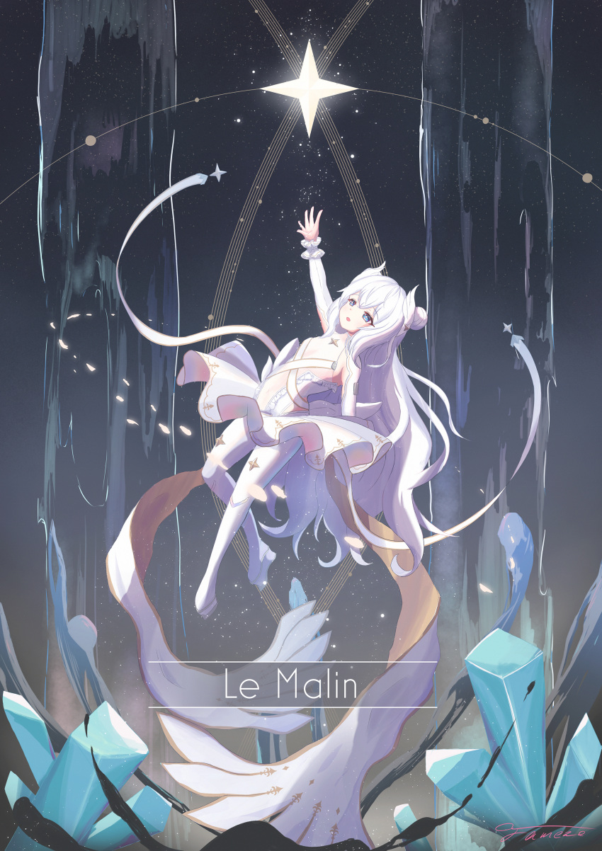 +_+, 1girl, absurdres, azur_lane, blue_eyes, character_name, crystal, double_bun