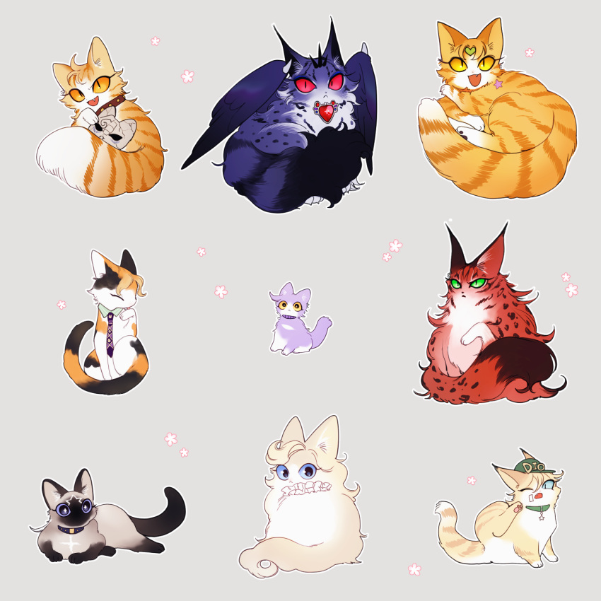 animalization, battle_tendency, cat, collar, demon_wings, diamond_wa_kudakenai, diego_brando, dio_brando