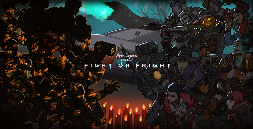 1non-binary, 5girls, 6+boys, apex_legends, assault_rifle, b3_wingman, bandana, bangalore_(apex_legends)