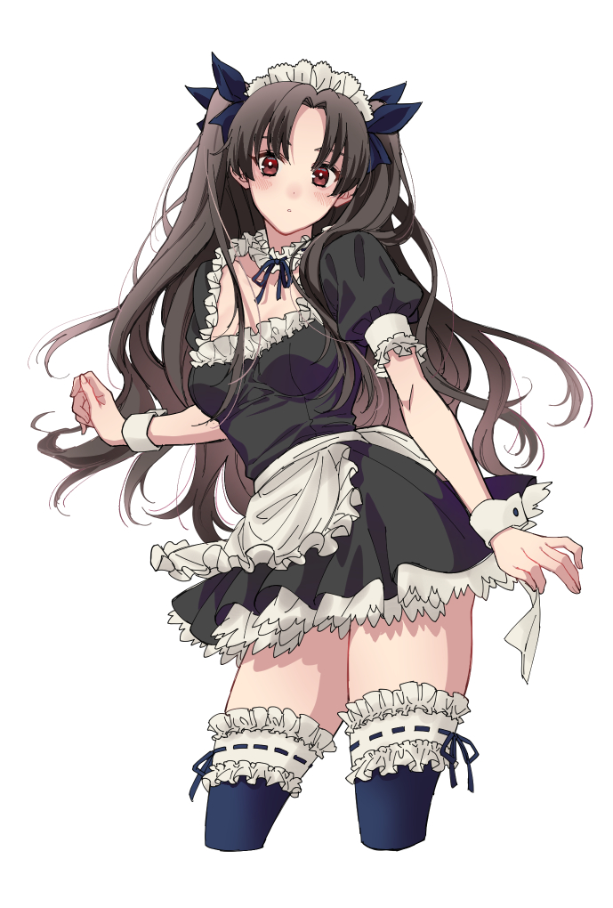 1girl, aburi_rare, alternate_costume, black_bow, black_hair, blush, bow, breasts