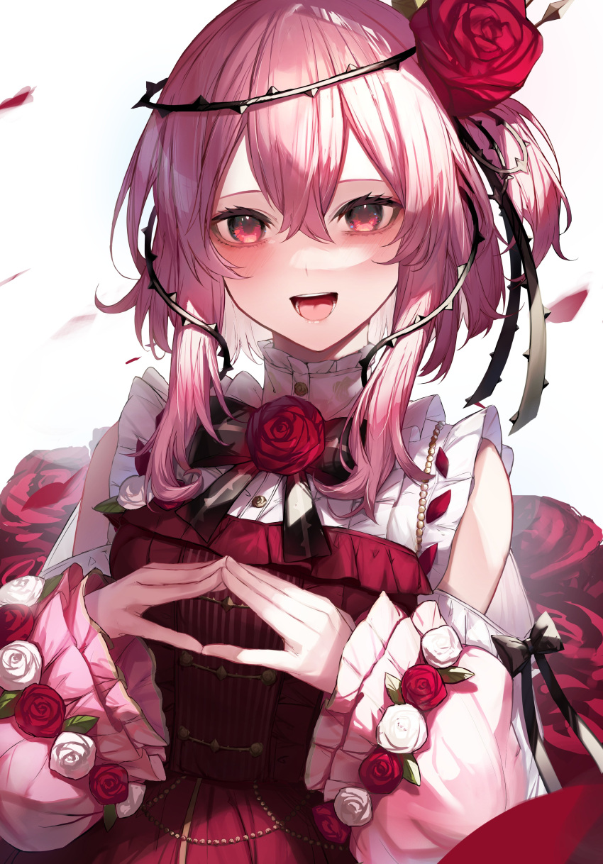 1girl, absurdres, arahenas, bangs, black_bow, blush, bow, clothing_cutout