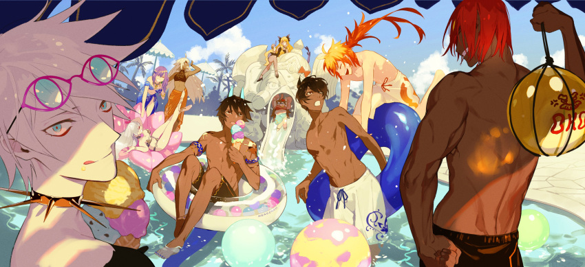 5boys, 5girls, absurdres, arjuna_(fate), arjuna_alter_(fate), ashwatthama_(fate), bangs, bishounen