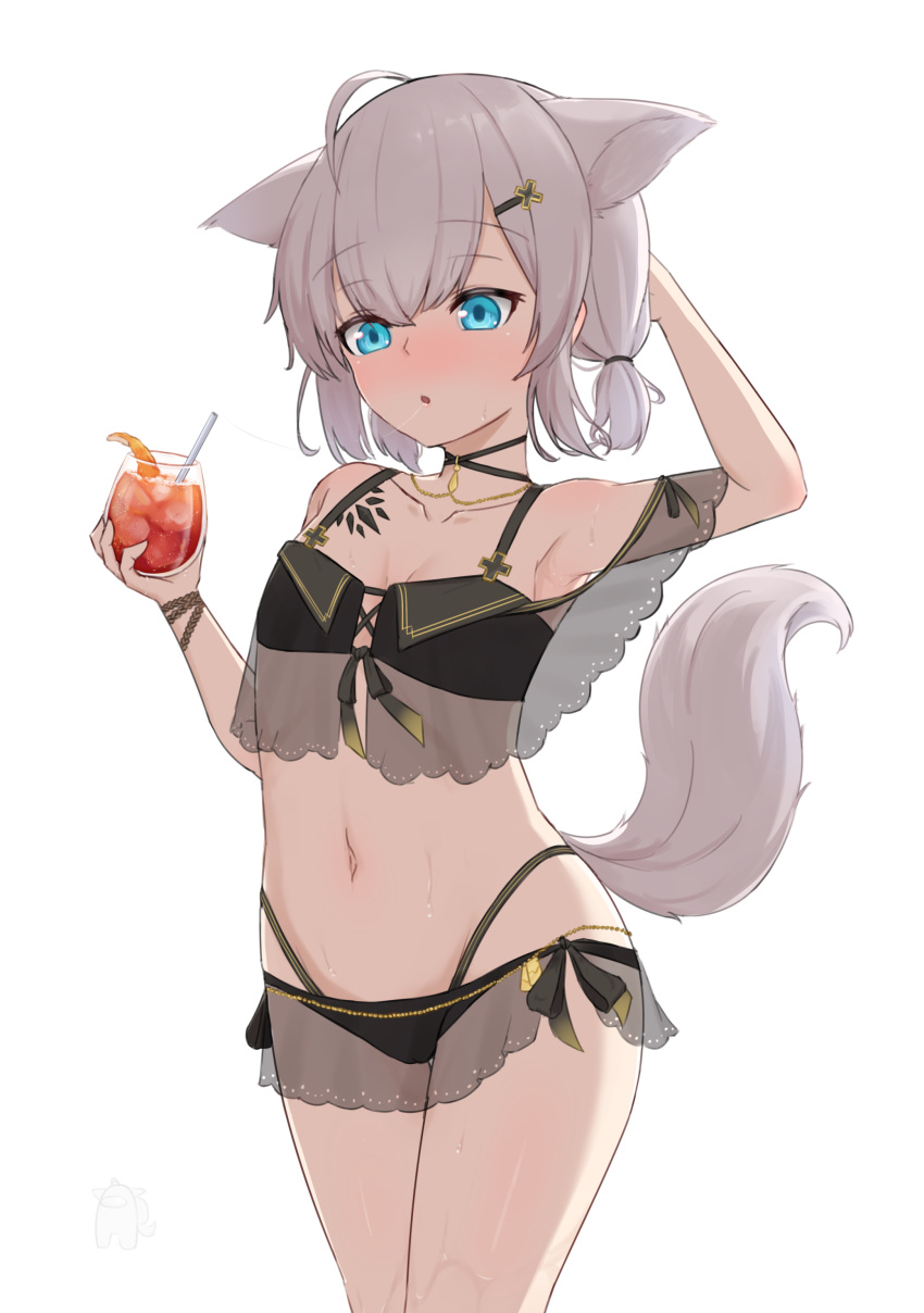 1girl, :o, absurdres, ahoge, among_us, animal_ears, arknights, armpits