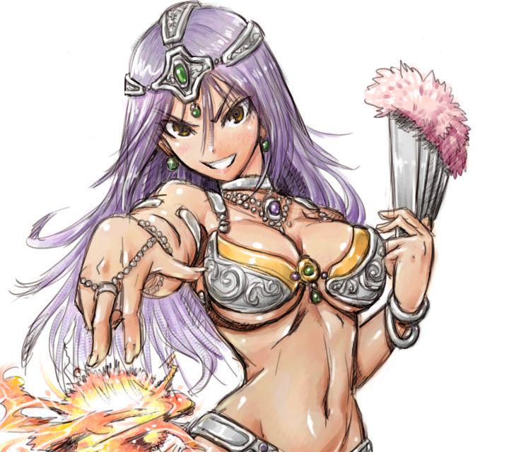 1girl, amania_orz, bikini, bracelet, breasts, choker, circlet, dancer's_costume_(dq)