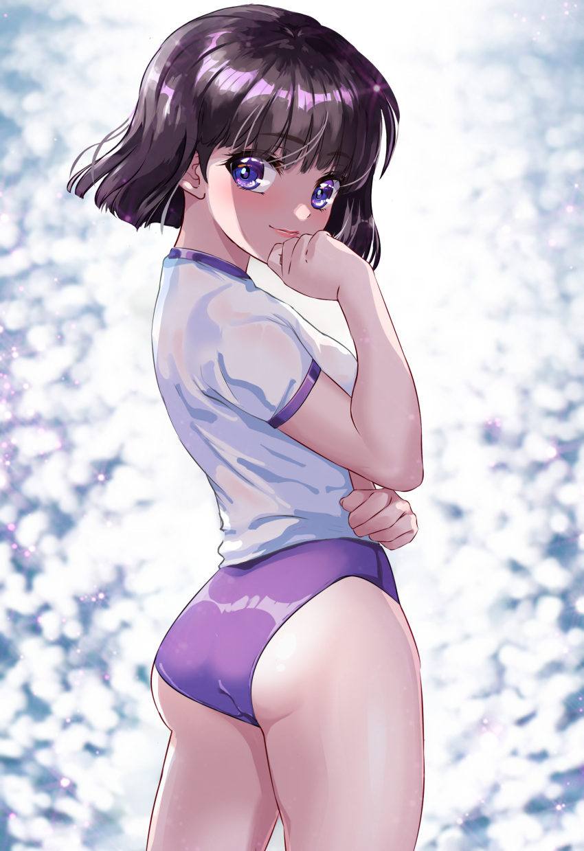 1girl, absurdres, arion_canvas, ass, bishoujo_senshi_sailor_moon, black_hair, blush, buruma