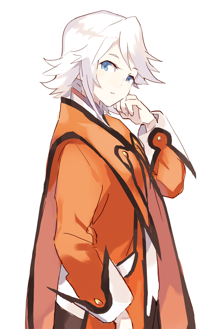1girl, blue_eyes, kanyoko_(yuzukano_17), long_hair, looking_at_viewer, raine_sage, robe, short_hair