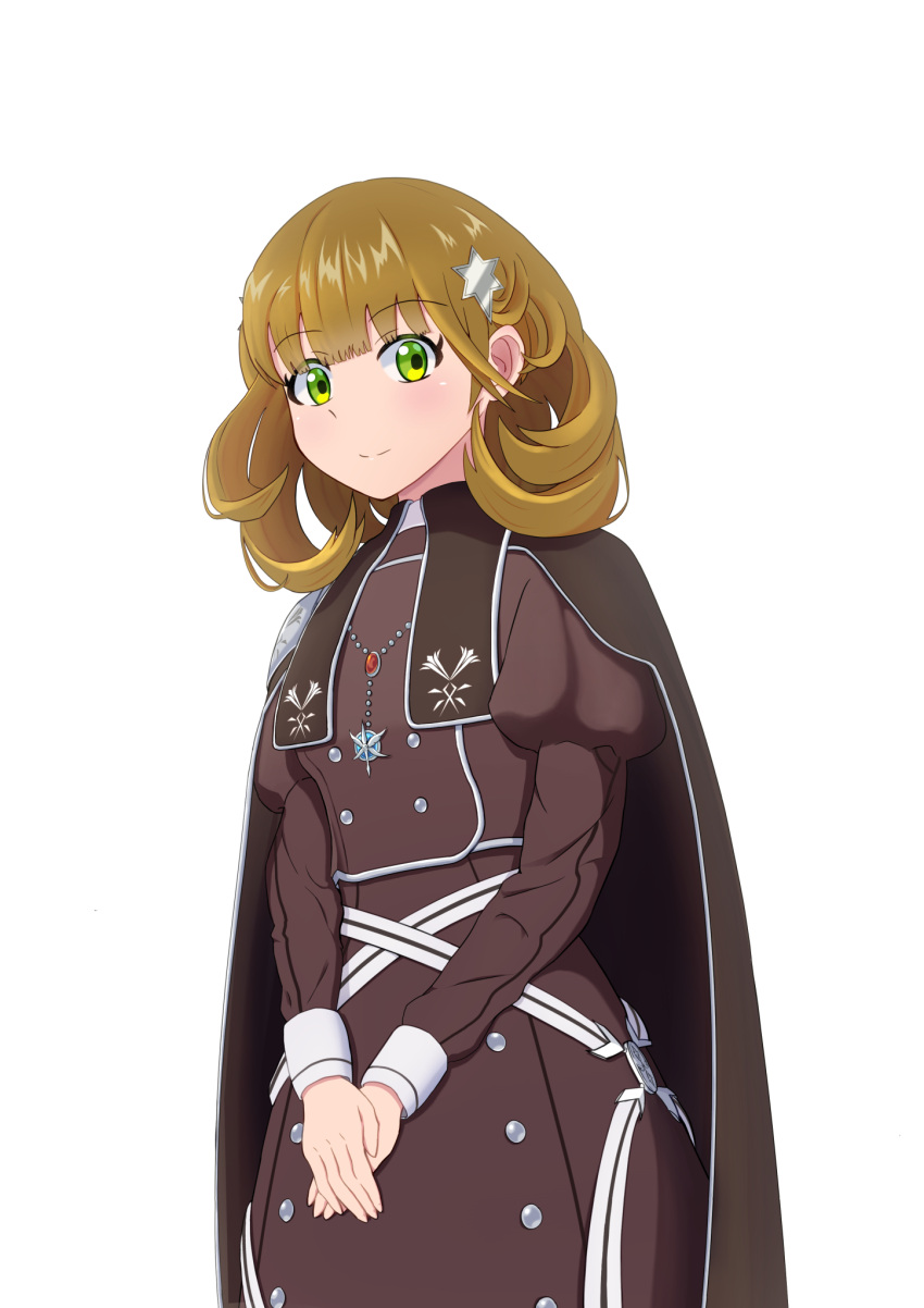 1girl, bangs, blonde_hair, breasts, duel_monster, exorsister_stella, kiri-on, medium_hair
