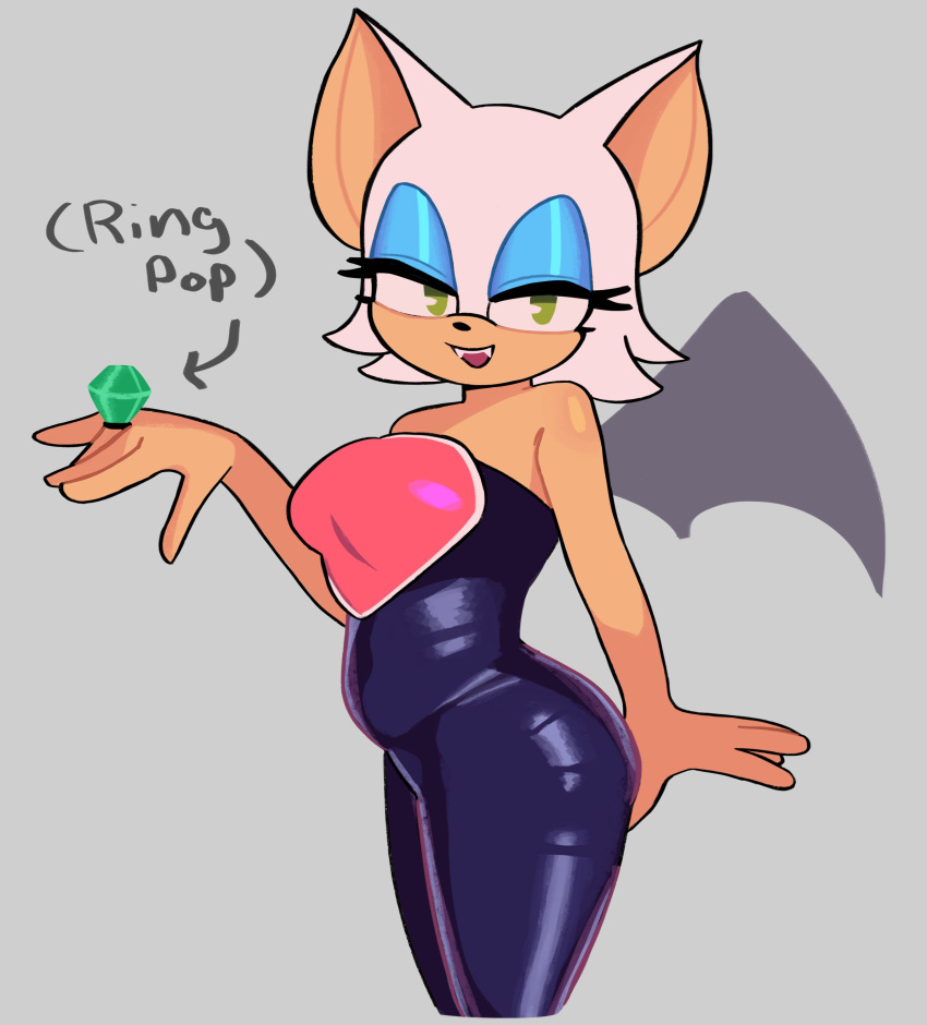 1girl, absurdres, animal_ears, animal_nose, aqua_eyeshadow, bare_shoulders, bat_ears, bat_girl