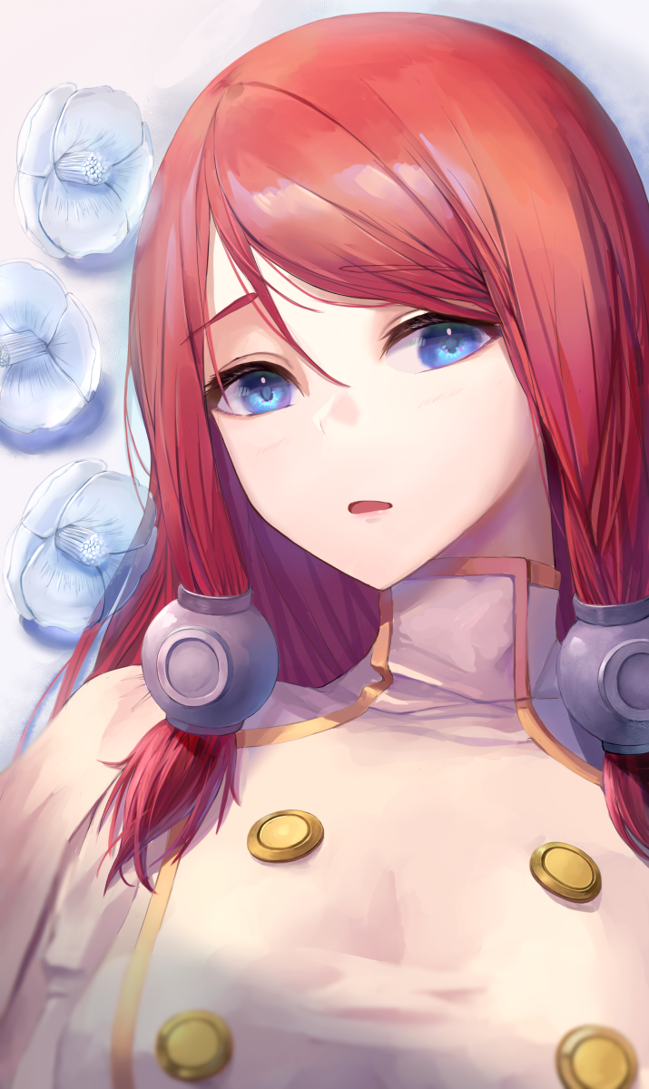 1girl, bangs, blazblue, blue_eyes, breasts, commentary_request, eyebrows_visible_through_hair, eyelashes