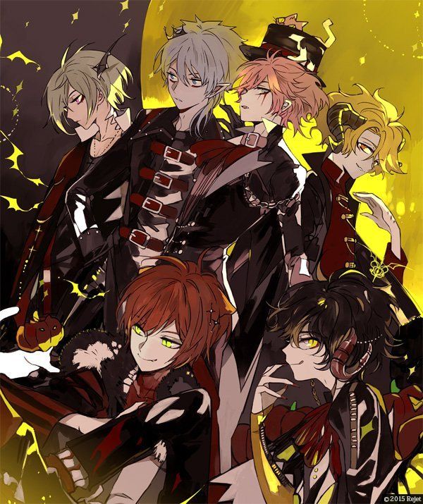 2you, 6+boys, a_(dear_vocalist), alternate_costume, blonde_hair, blue_eyes, brown_hair, dear_vocalist