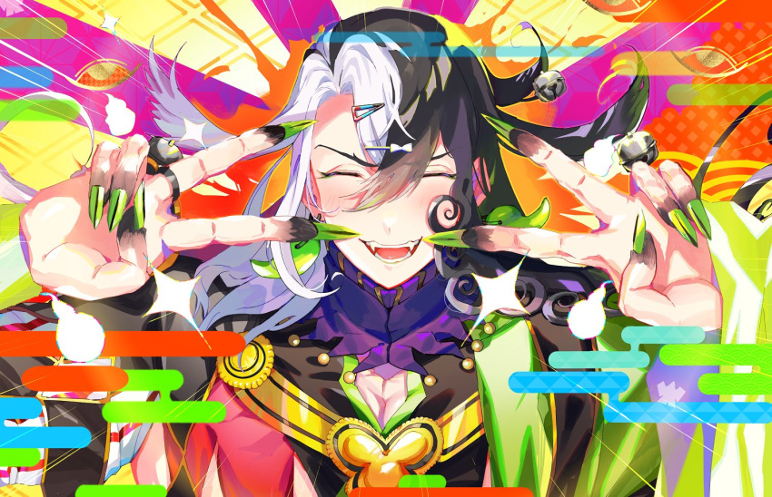 ashiya_douman_(fate), emotional_engine_-_full_drive, fate/grand_order, fate_(series), fingernails, japanese_clothes, long_fingernails, long_hair