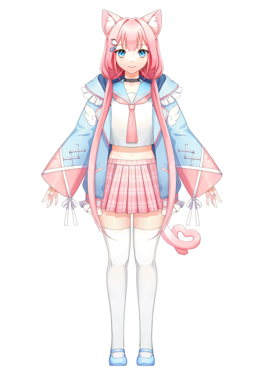 1boy, absurdres, animal_ear_fluff, animal_ears, bangs, blue_eyes, blue_footwear, cat_boy