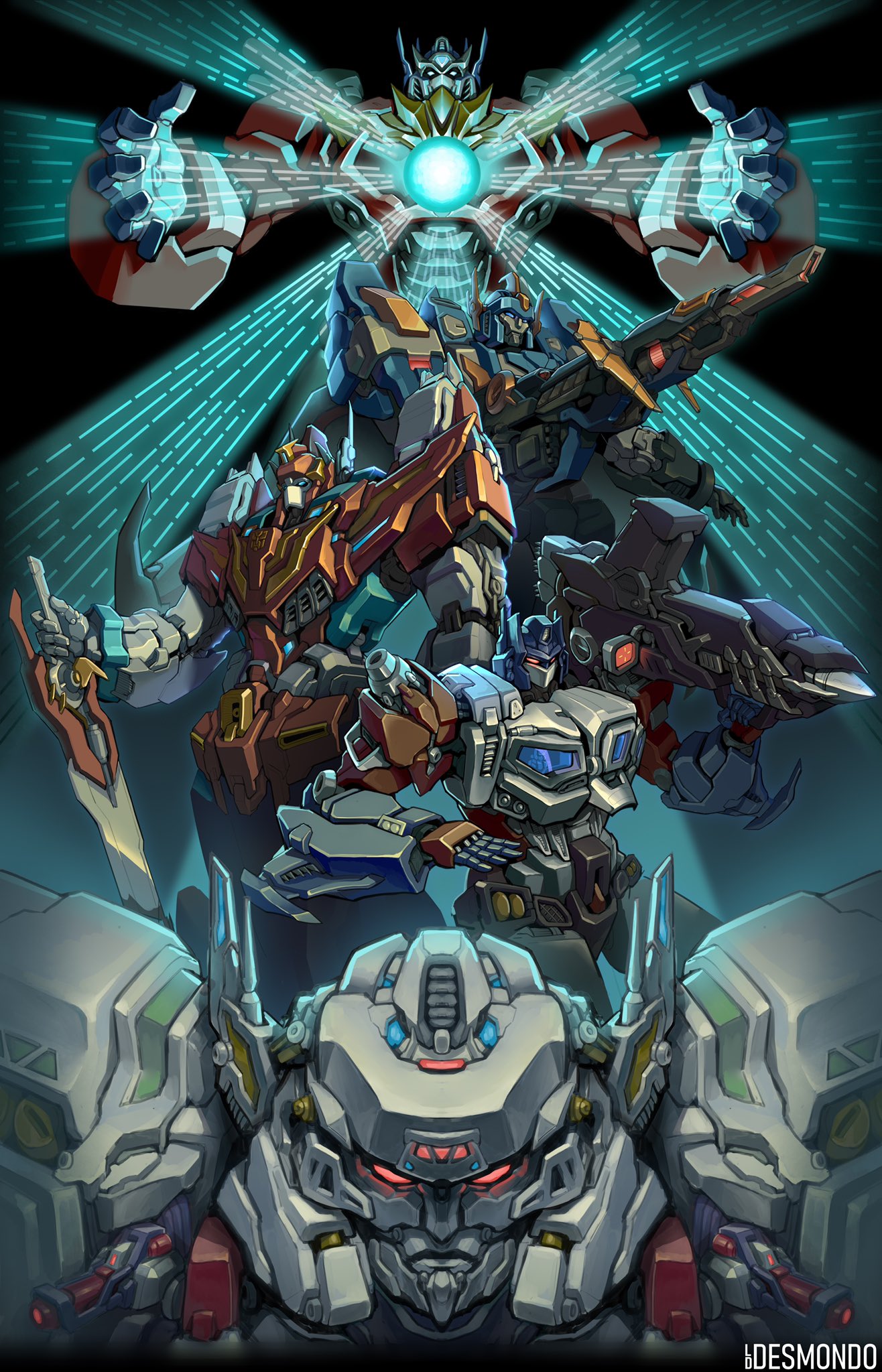 blue_eyes, ct990413, dai_atlas, fortress_maximus, glowing, god_ginrai, gun, highres