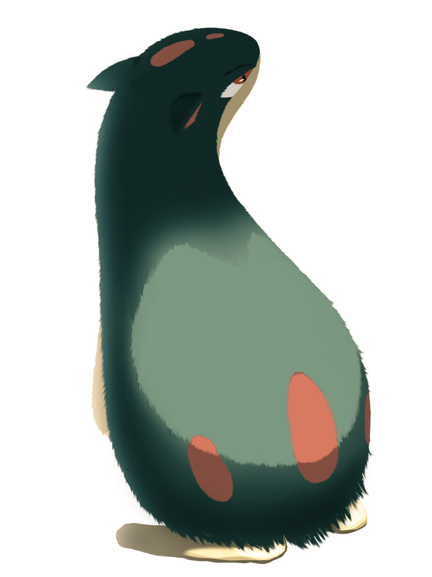 absurdres, animal_focus, commentary_request, full_body, green_fur, highres, looking_up, no_humans