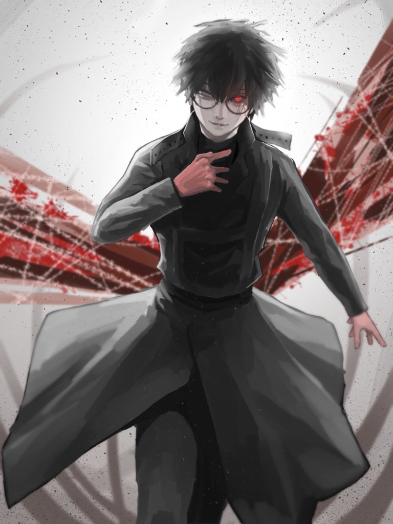 1boy, bangs, black_hair, black_jacket, black_pants, black_reaper, black_sclera, closed_mouth