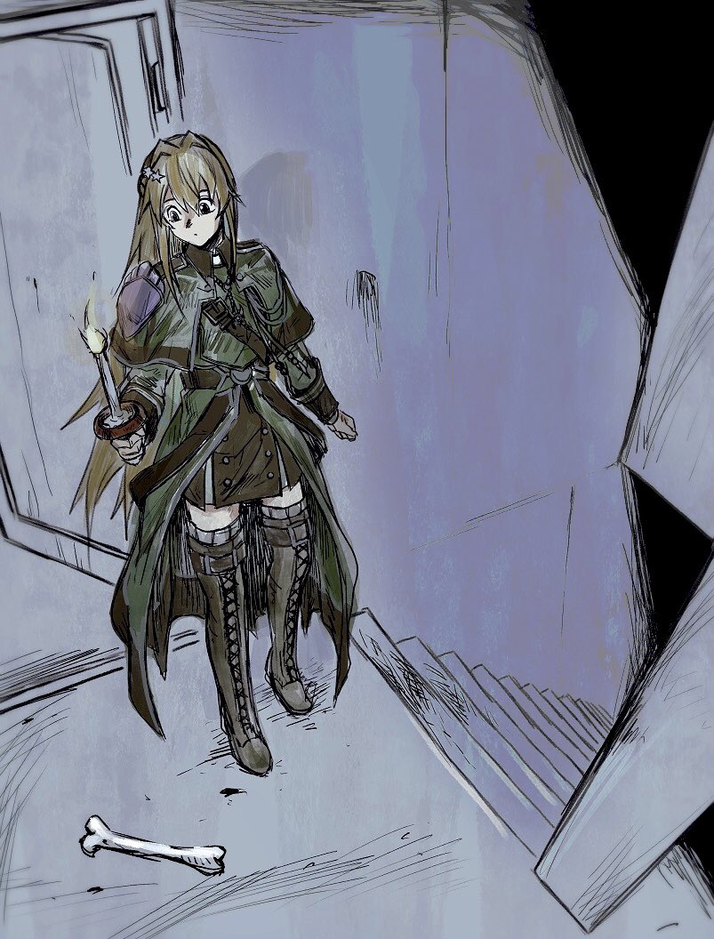 1girl, b9yhn, bangs, blonde_hair, breasts, duel_monster, exorsister_elise, long_hair, uniform, yu-gi-oh!, yuu-gi-ou