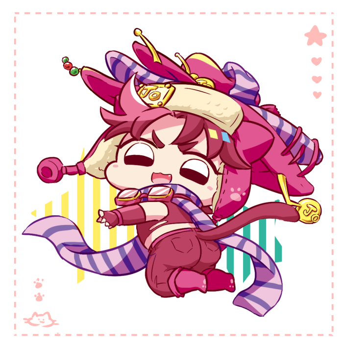 1boy, :3, aviator_hat, battle_tendency, boots, cat, chibi, crop_top