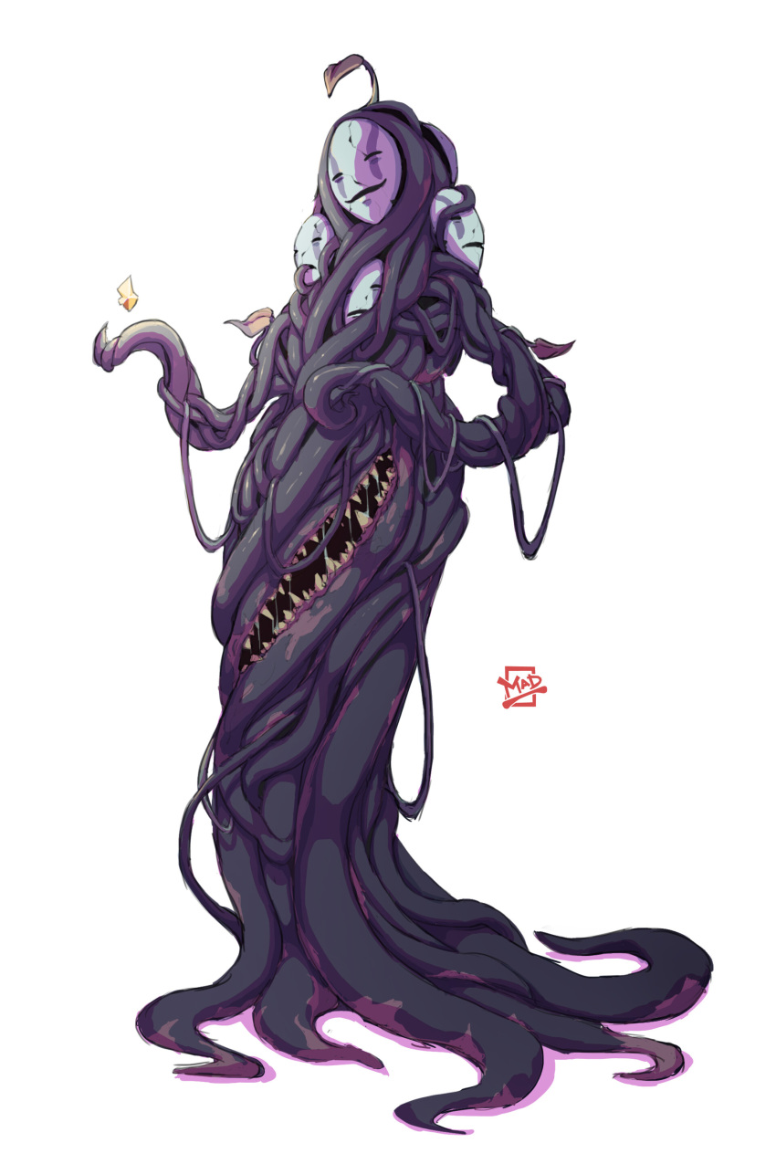 absurdres, creature, creature_and_personification, creepers, extra_mouth, highres, kaonashi, mask