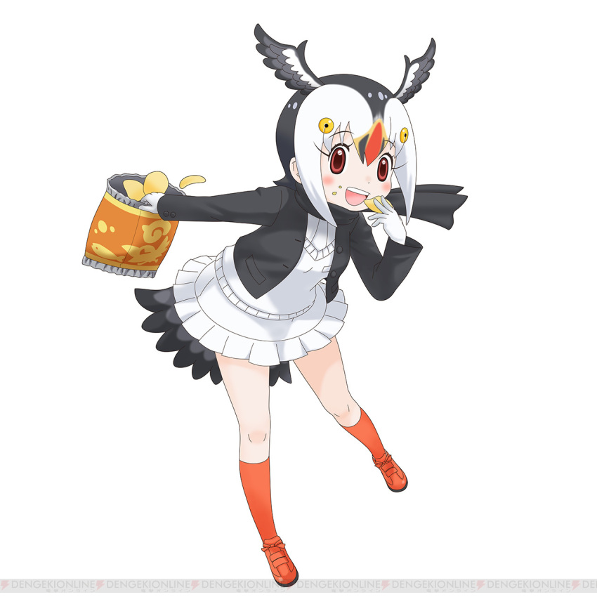 animal_ears, atlantic_puffin_(kemono_friends), kemono_friends, kemono_friends_3, necktie, school_uniform, shirt, skirt
