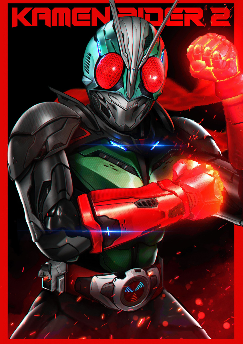 1boy, absurdres, antennae, belt, black_background, bug, clenched_hands, gloves