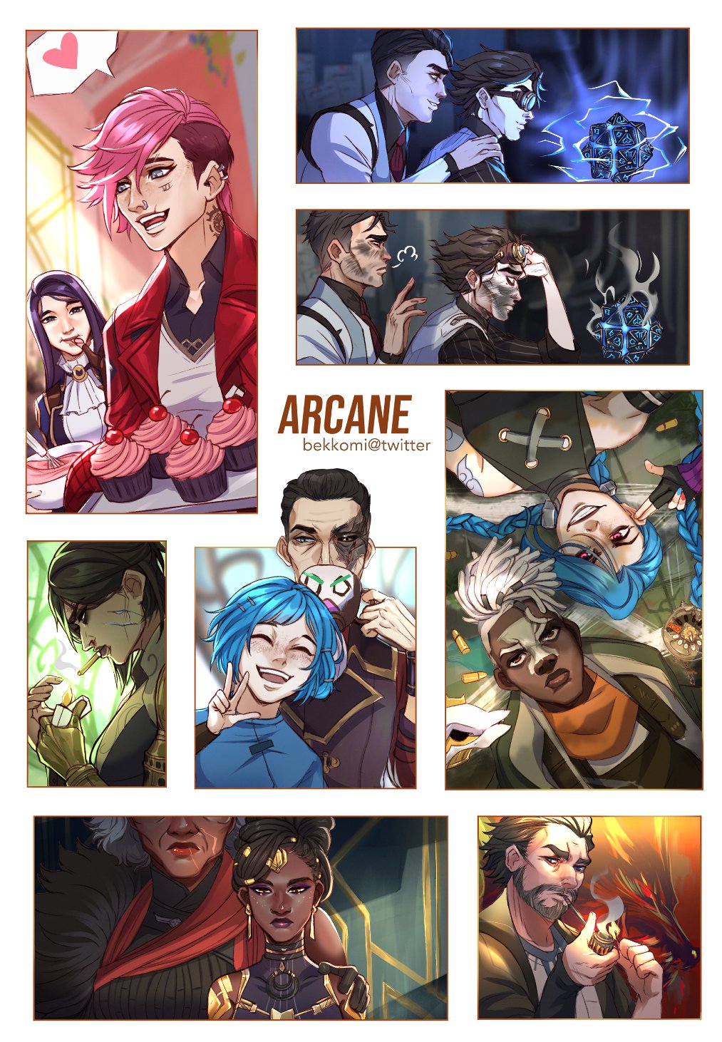 4boys, 6+girls, :d, ambessa_medarda, arcane:_league_of_legends, arcane_caitlyn, arcane_jayce, arcane_jinx