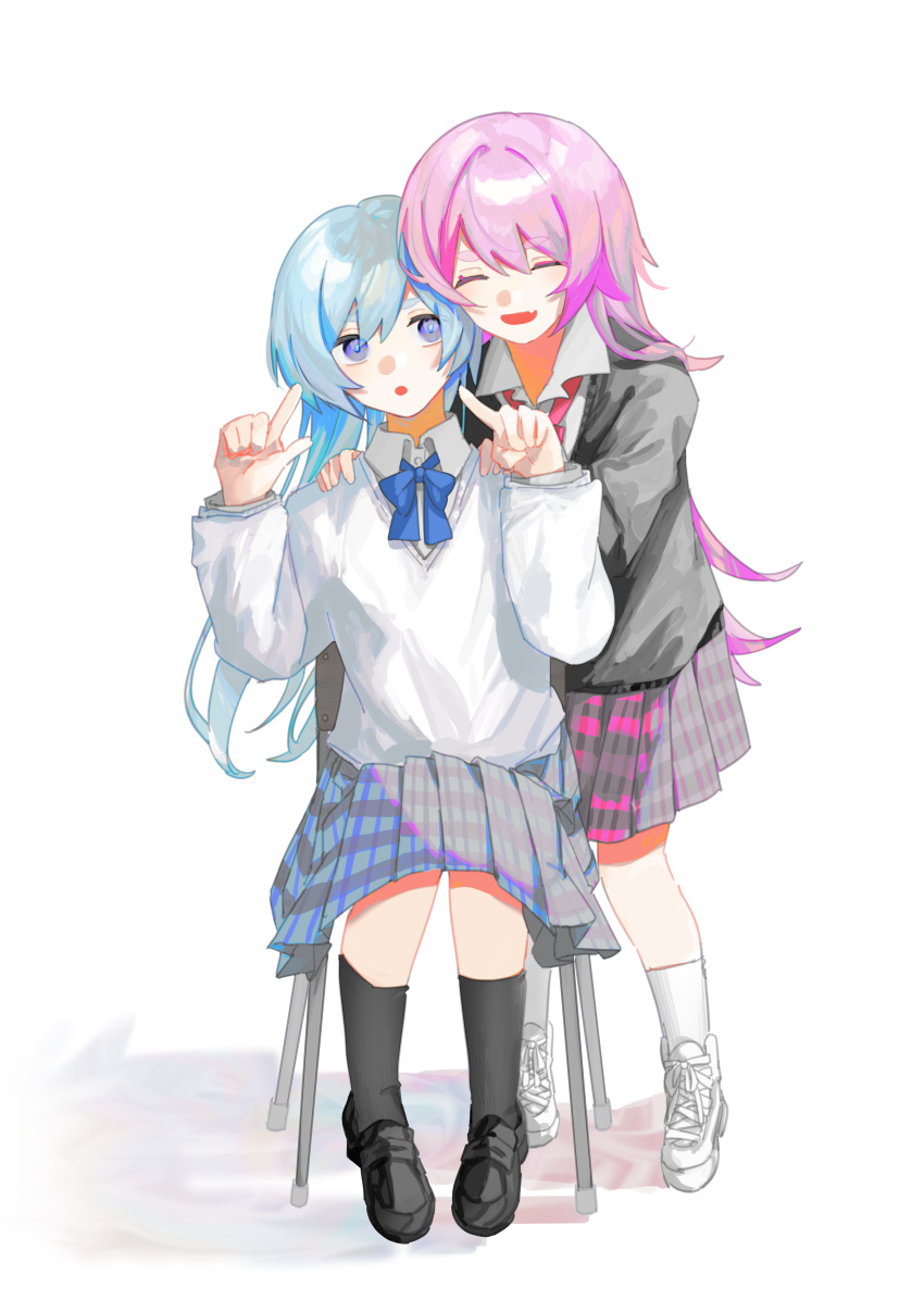 2girls, absurdres, blue_eyes, blue_hair, closed_eyes, clothing_request, highres, honkai_(series)