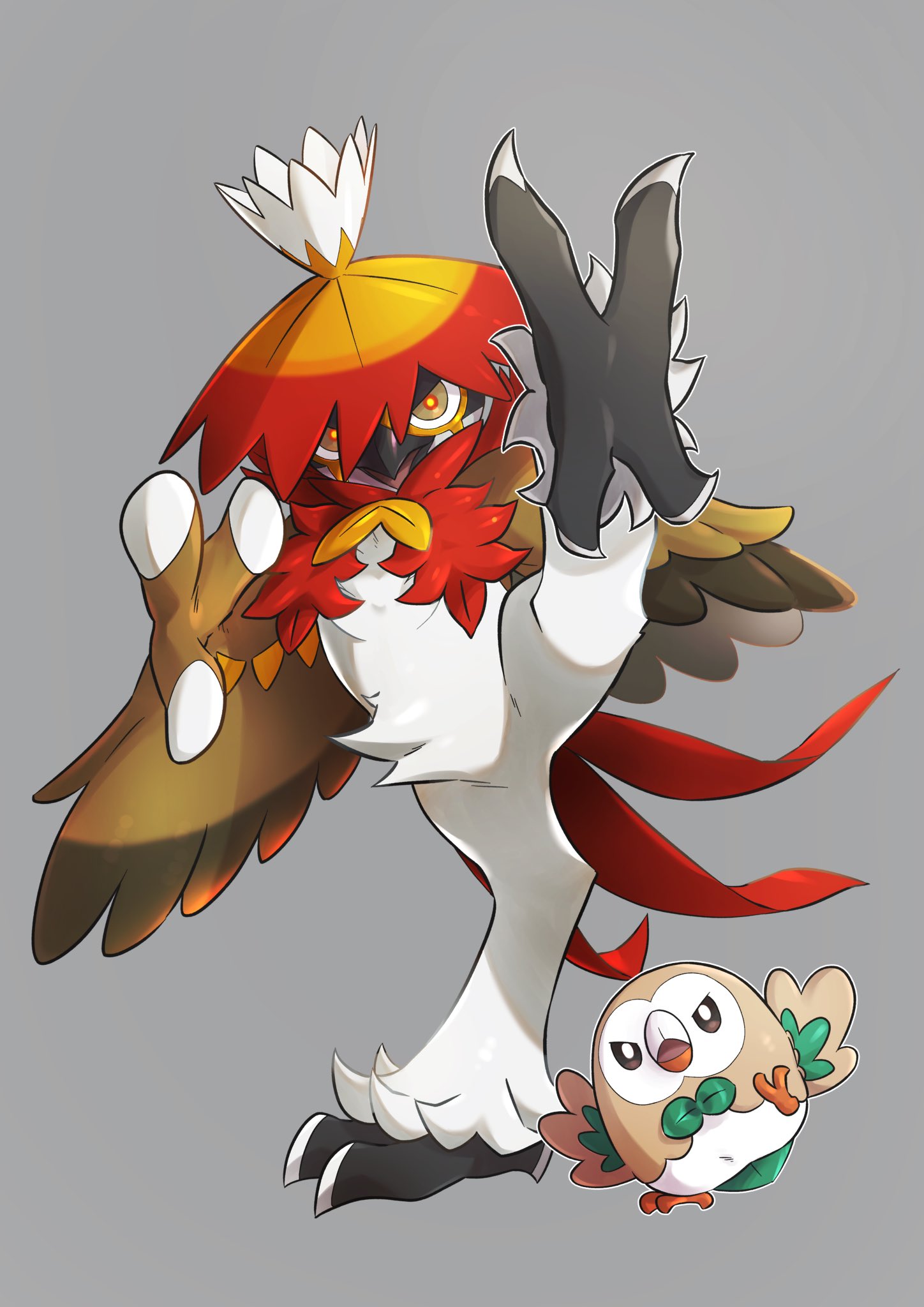 animal_focus, beak, bird, bright_pupils, brown_eyes, commentary, grey_background, highres