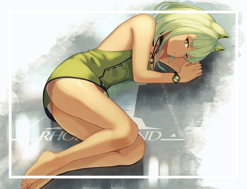 1girl, absurdres, animal_ear_fluff, animal_ears, arknights, ass, bangs, bare_legs