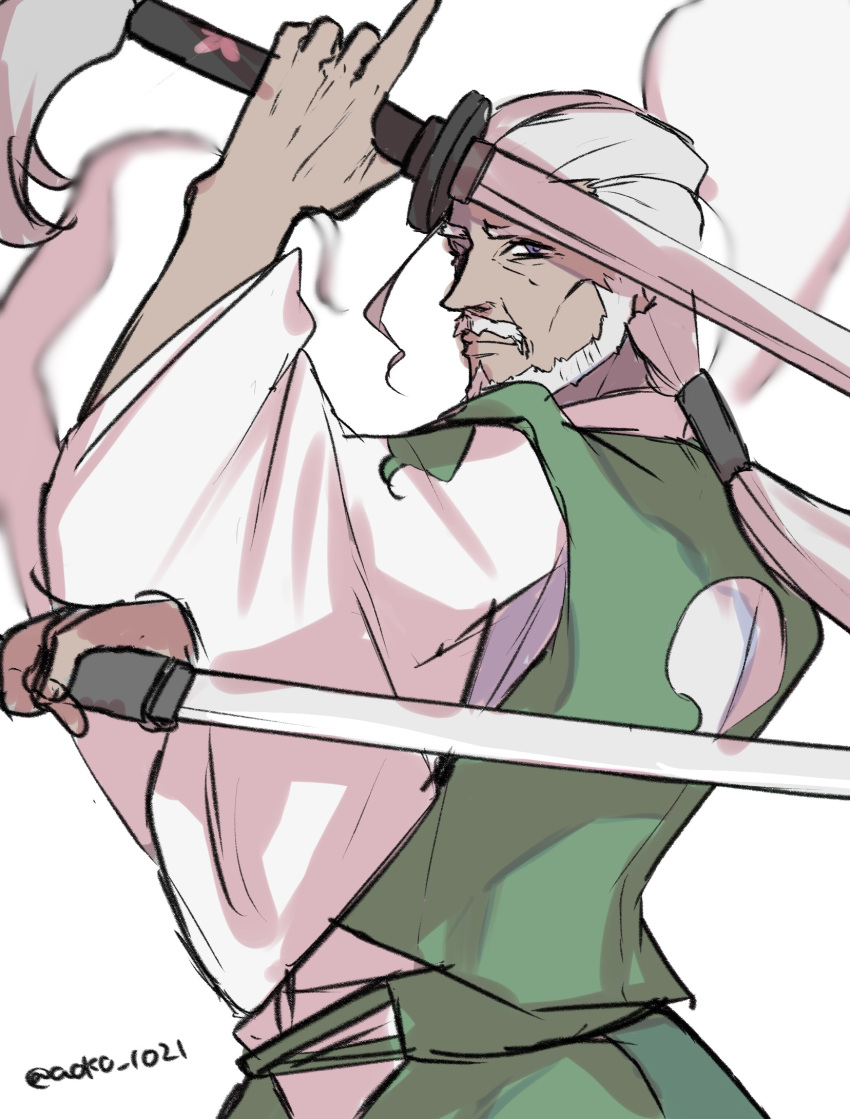 1boy, aoko_(myut7287), bangs, beard, dark-skinned_male, dark_skin, facial_hair, ghost