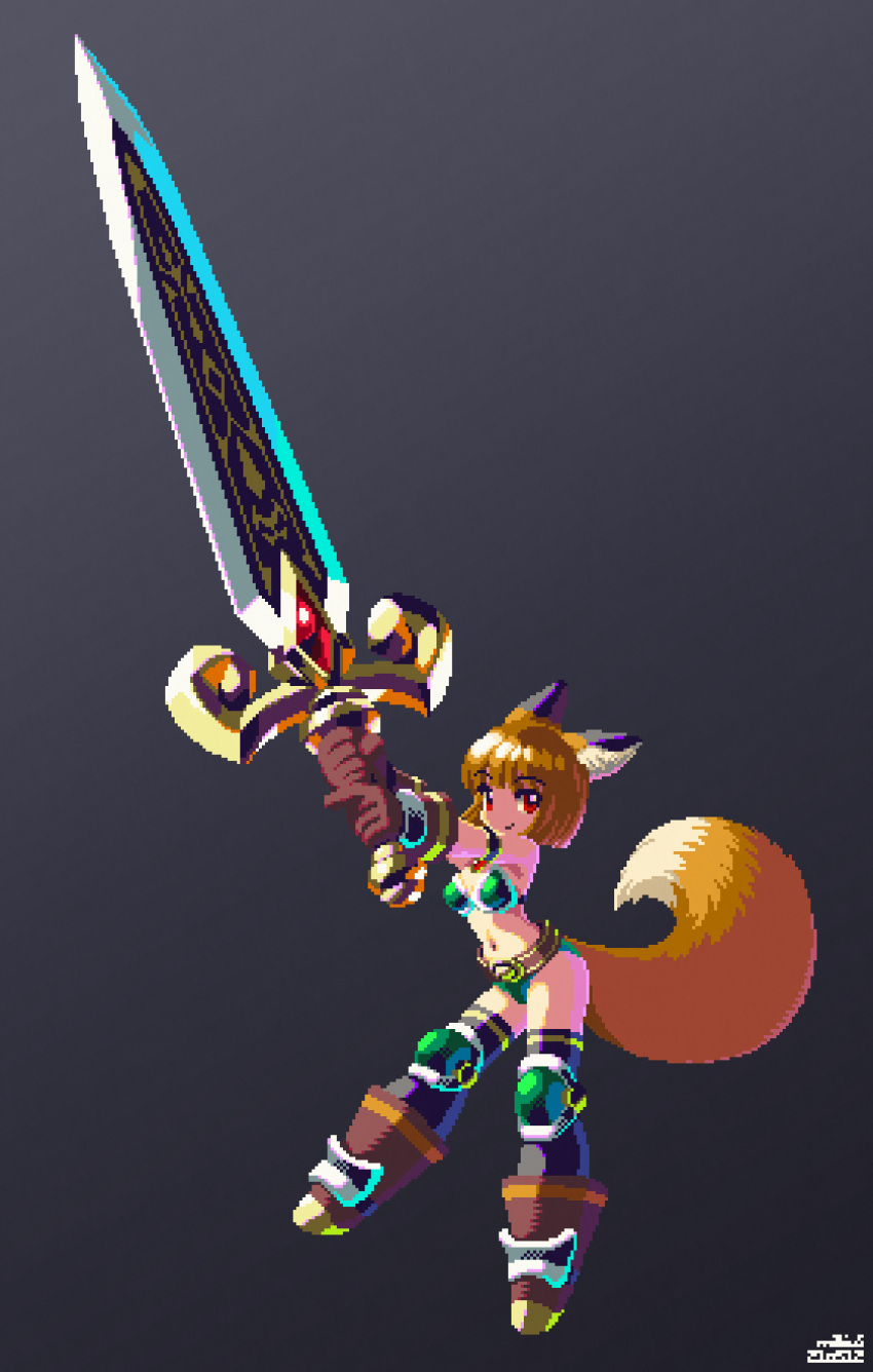 1girl, animal_ears, armor, armpits, arms_up, artist_name, bangs, bare_shoulders