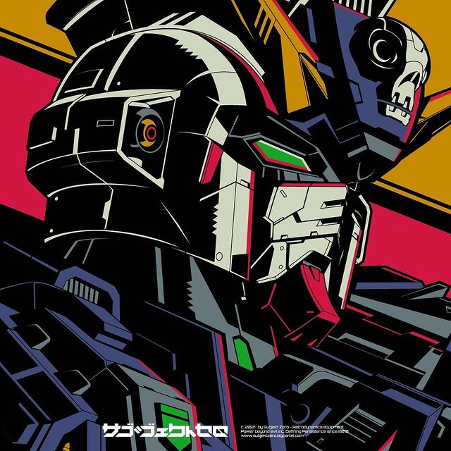 crossbone_gundam, crossbone_gundam_x-1, english_commentary, green_eyes, gundam, looking_ahead, mecha, mobile_suit