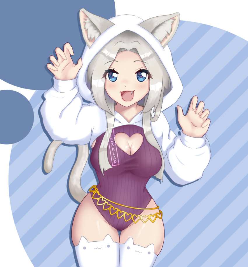 1girl, alexalap, alexalapp, animal_ears, blue_eyes, cat_ears, cat_girl, cat_tail