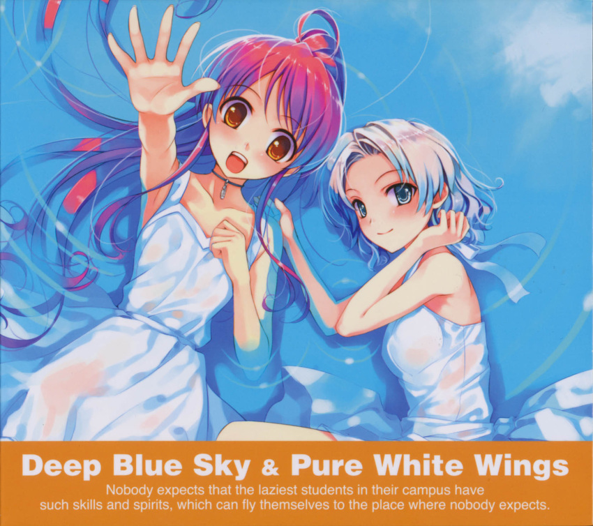 abhar, deep_blue_sky_&amp;_pure_white_wings, dress, hanami_mar'ya, misaki_kurehito, miyamae_tomoka