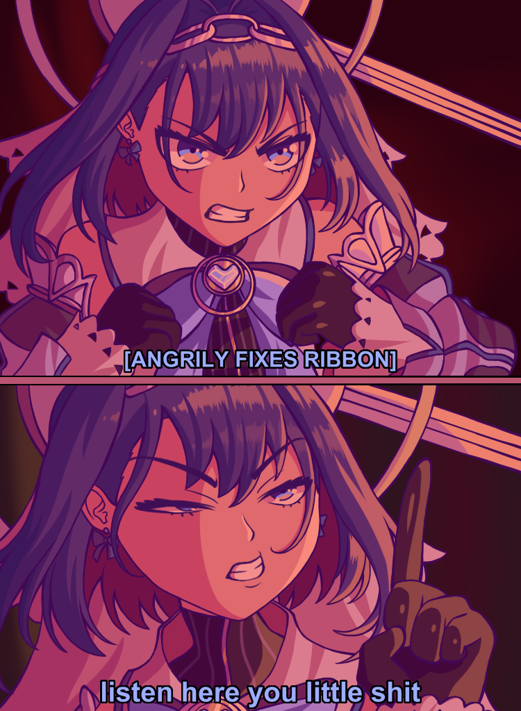 1girl, blue_bow, blue_eyes, blue_hair, bow, doctor_who, earrings, eyebrows_visible_through_hair, hair_intakes, half-closed_eyes, hololive, hololive_english, jewelry, looking_at_viewer, meme, ouro_kronii, parted_lips, short_hair, solo, teeth, virtual_youtuber, zetxune