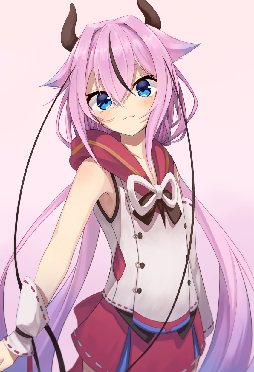 1other, :3, absurdres, abysyumi, asymmetrical_sleeves, blue_eyes, blue_hair, collar