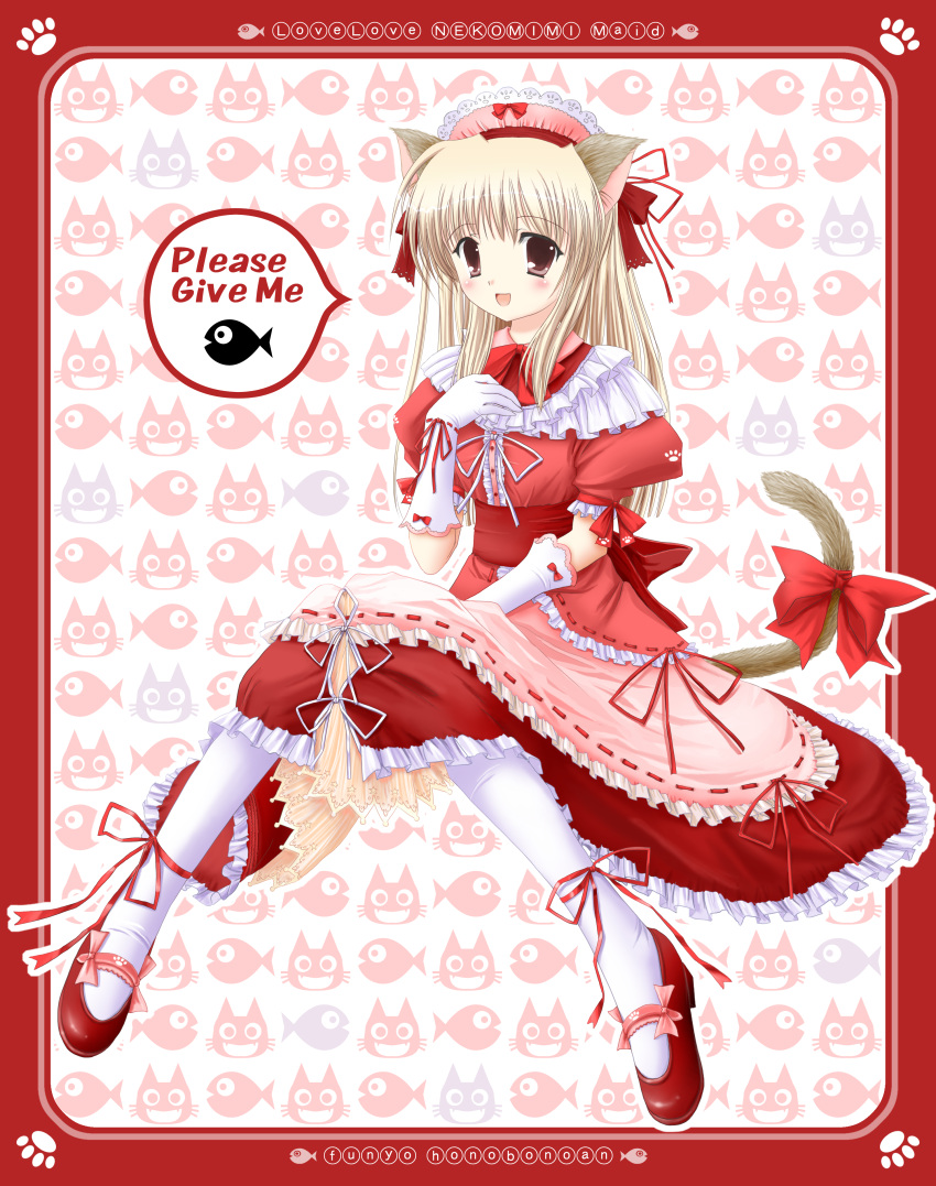 animal_ears, funyo, honobonoan, maid, nekomimi