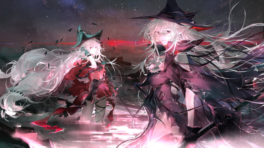 2girls, arknights, asymmetrical_legwear, backless_dress, backless_outfit, bag, bangs, belt