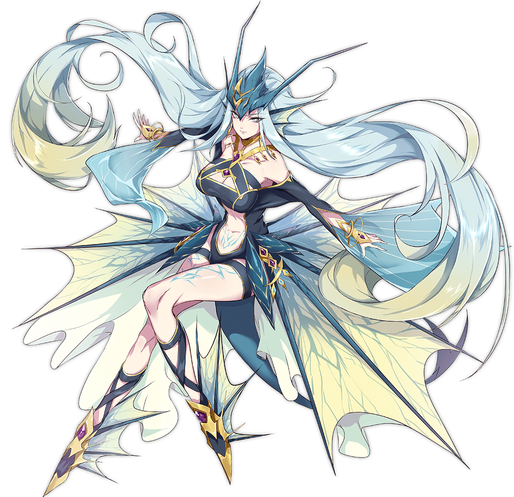1girl, absurdly_long_hair, angry, ankle_fins, ankle_ribbon, ark_order, armpits, bangs