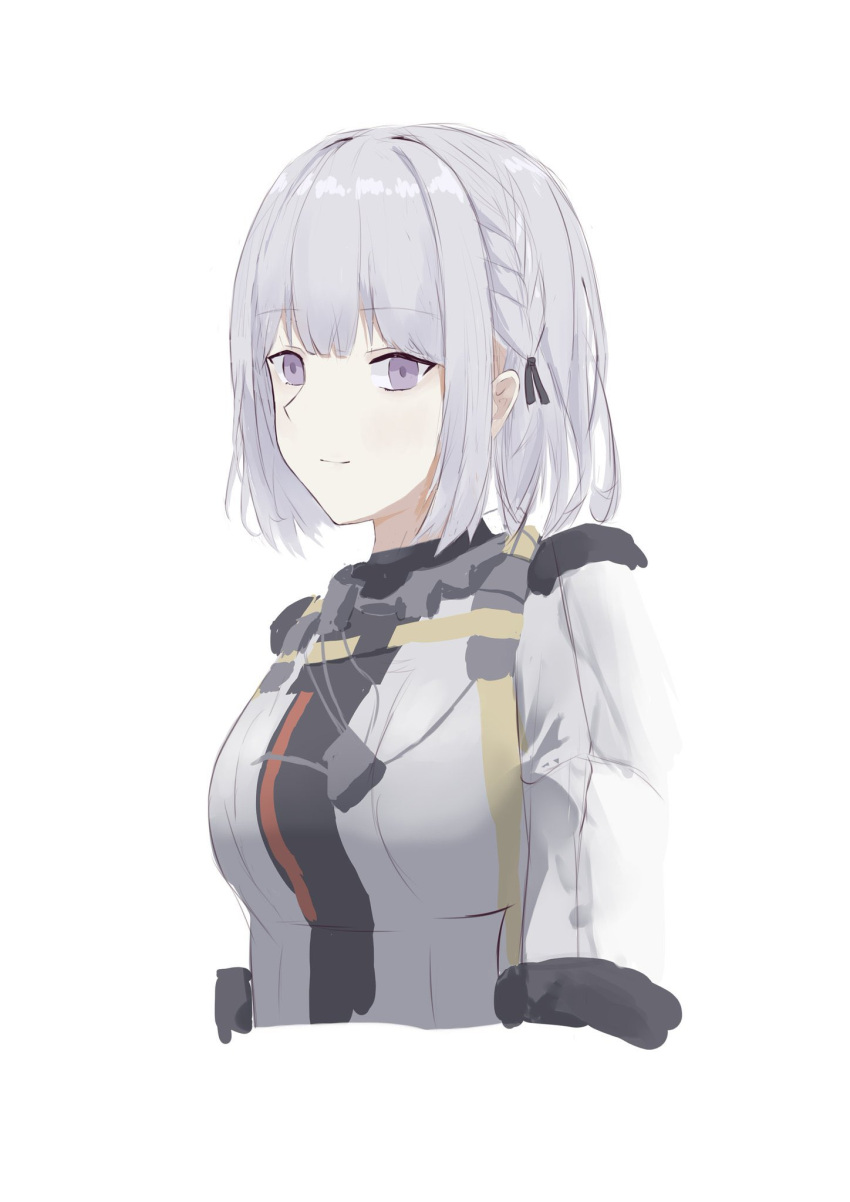 1girl, bangs, braid, breasts, closed_mouth, cropped_torso, eyebrows_visible_through_hair, girls_frontline