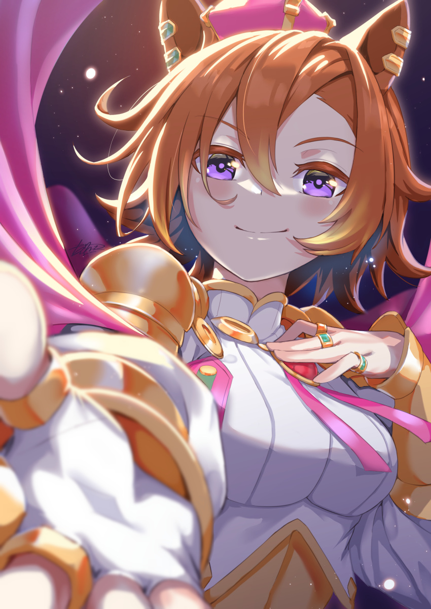 absurdres, animal_ears, armor, backlighting, bangs, breasts, cape, closed_mouth