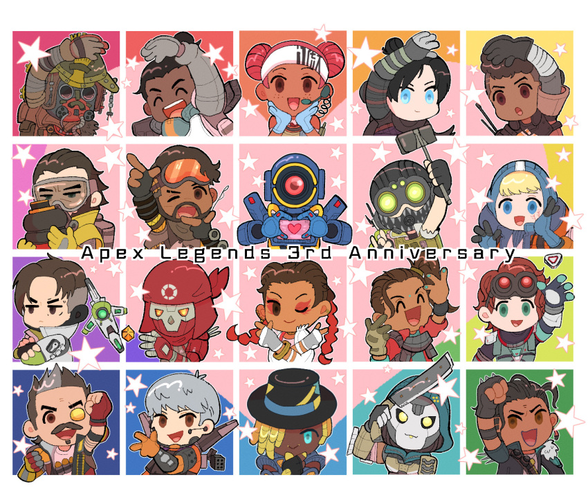 1non-binary, 6+boys, 6+girls, ^_^, anniversary, apex_legends, ariga_(22pudding22), ash_(titanfall_2)