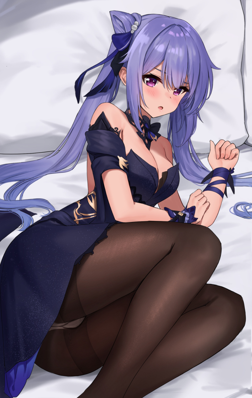1girl, ayul_(ayulneri_92), bangs, bare_shoulders, blush, breasts, genshin_impact, highres