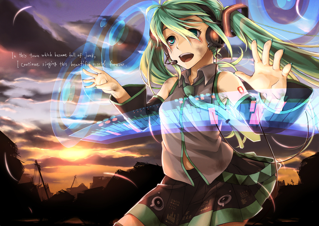 a0, aqua_eyes, aqua_hair, detached_sleeves, hatsune_miku, headphones, headset, liminarity