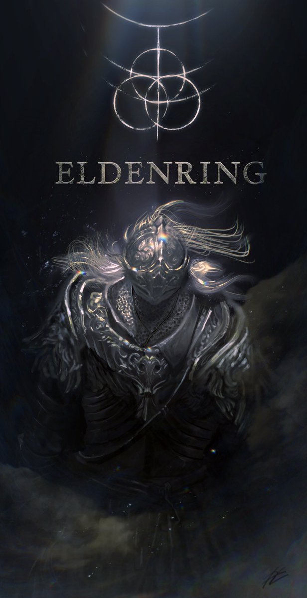 1other, ambiguous_gender, armor, black_background, brown_background, copyright_name, elden_ring, facing_viewer